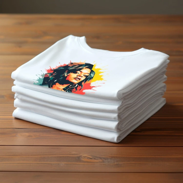 Nowoczesny T-shirt "Rihanna" Bawełna