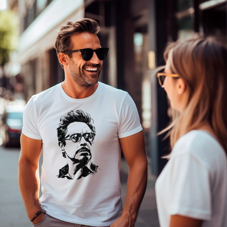 Koszulka T-shirt "Robert Downey Jr" Bawełna