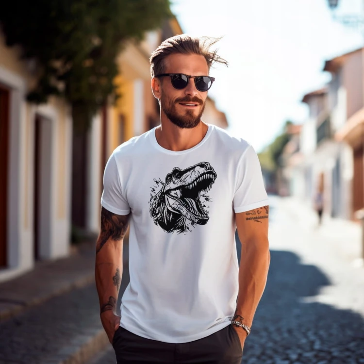 Koszulka T-shirt "Tyrannosaurus" Bawełna
