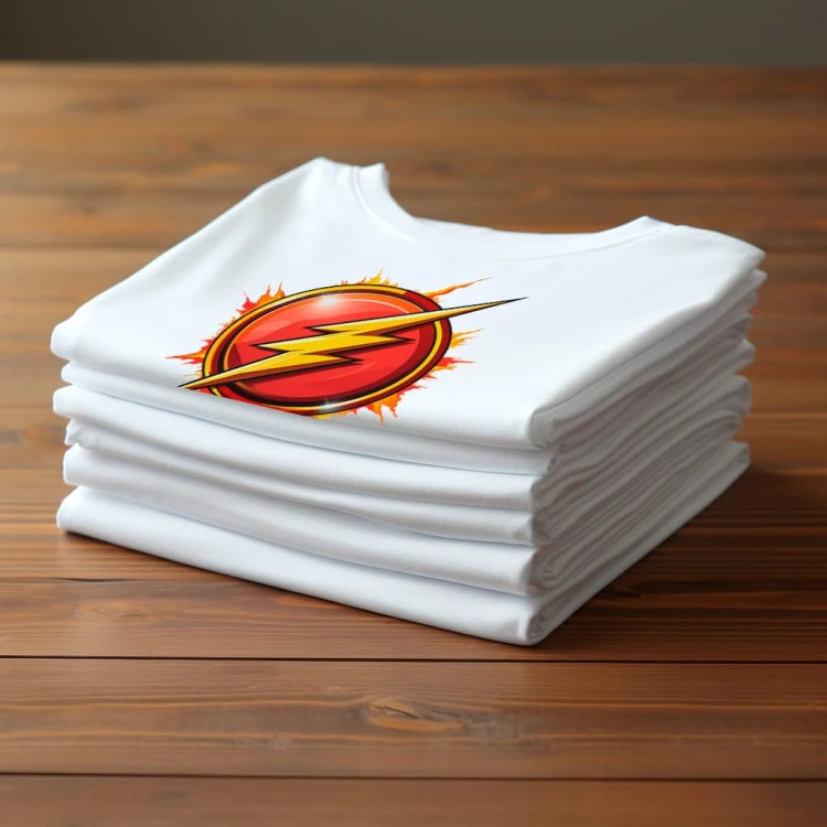 Nowoczesny T-shirt "Flash LOGO" Bawełna