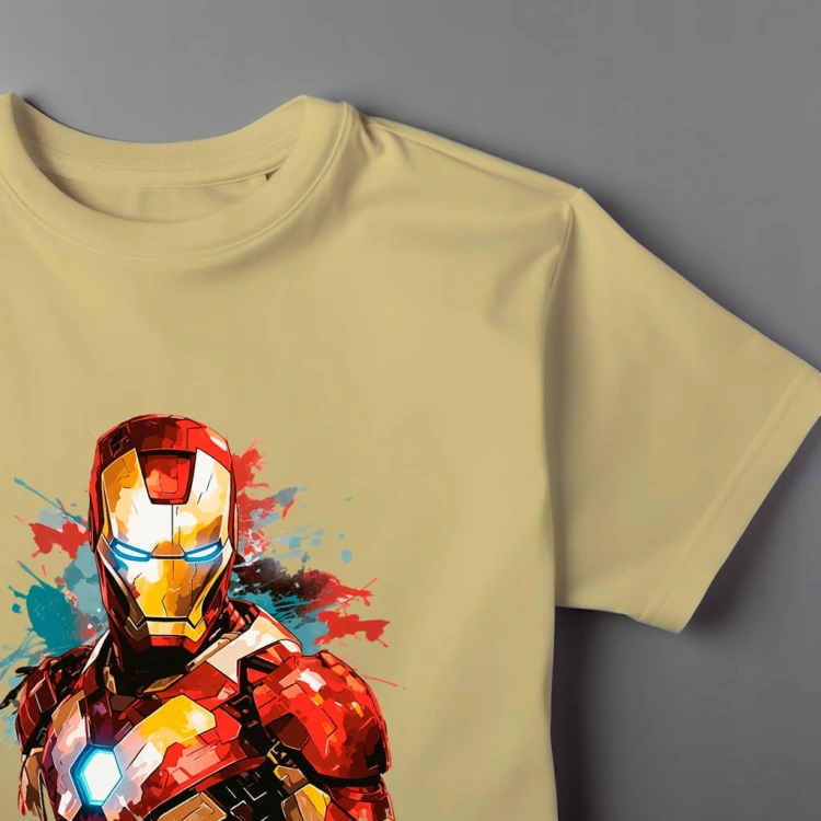 Nowoczesny T-shirt "IRONMAN" Bawełna