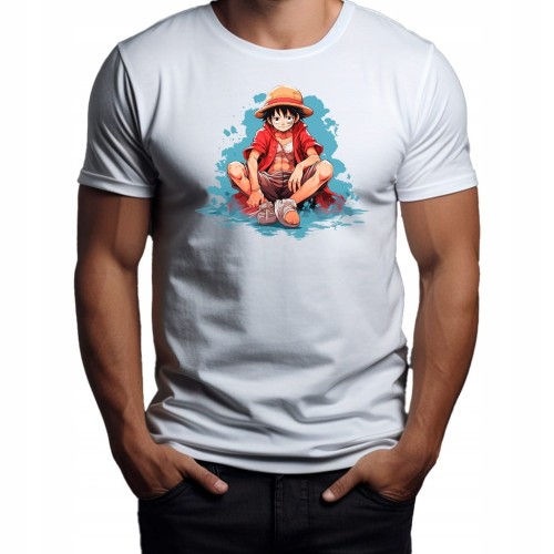 Nowoczesny T-shirt "One Piece, LUFFY" Bawełna