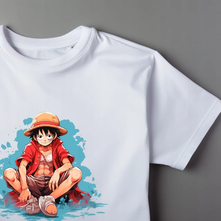 Nowoczesny T-shirt "One Piece, LUFFY" Bawełna