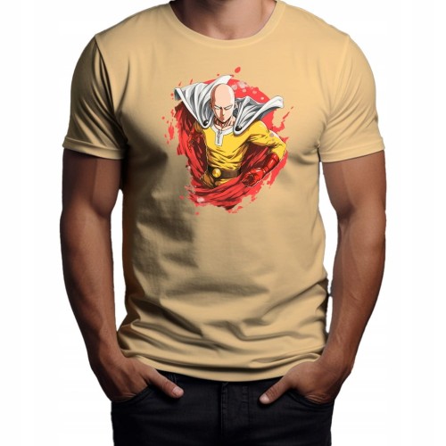 Nowoczesny T-shirt "One Punch Man" Bawełna