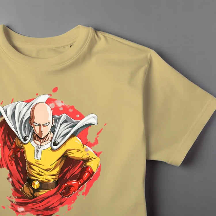 Nowoczesny T-shirt "One Punch Man" Bawełna