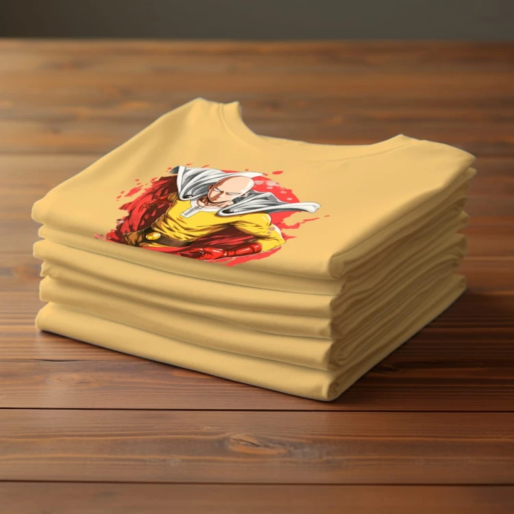 Nowoczesny T-shirt "One Punch Man" Bawełna