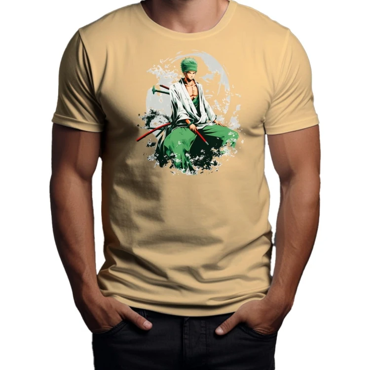 Nowoczesny T-shirt "Roronoa Zoro" Bawełna
