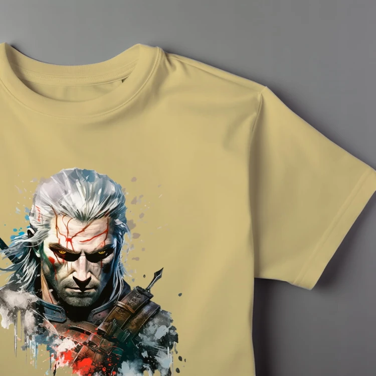 Nowoczesny T-shirt "Witcher" Bawełna