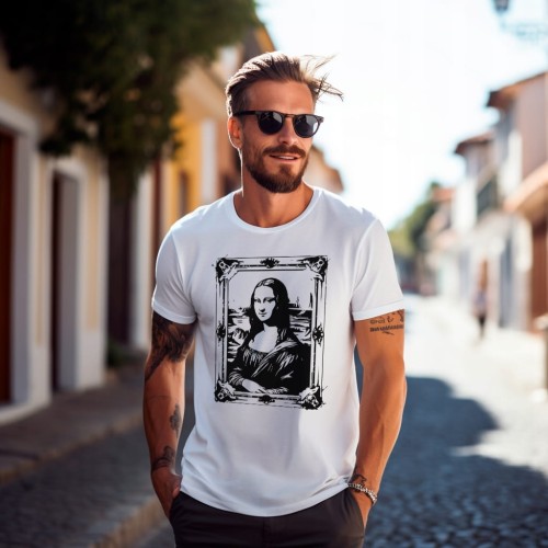 Koszulka T-shirt "The Mona Lisa" Bawełna