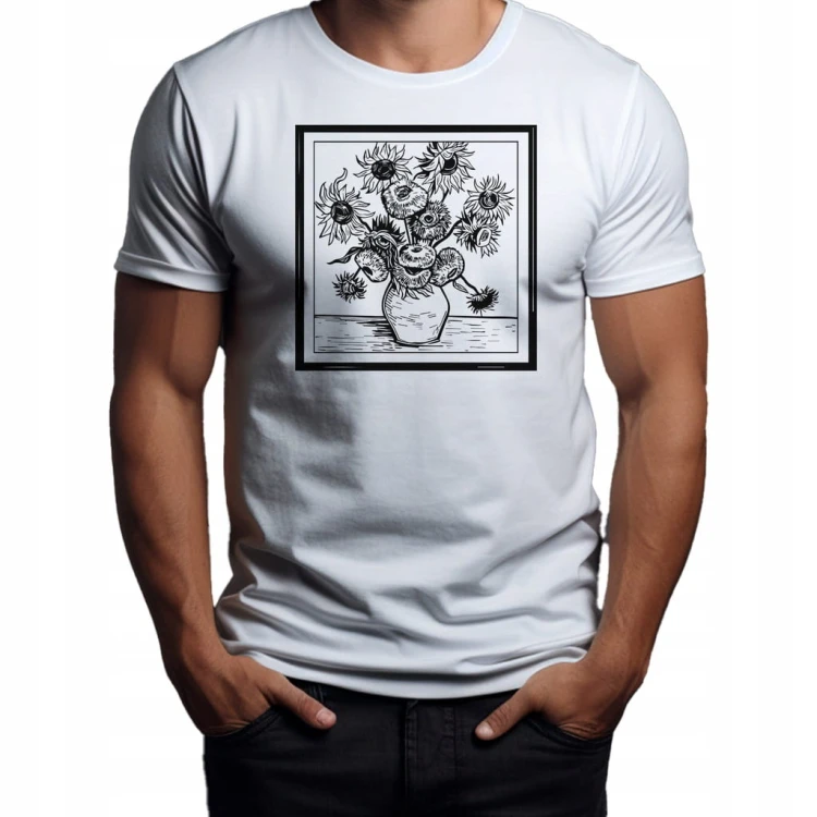 Koszulka T-shirt "Sunflowers" Bawełna