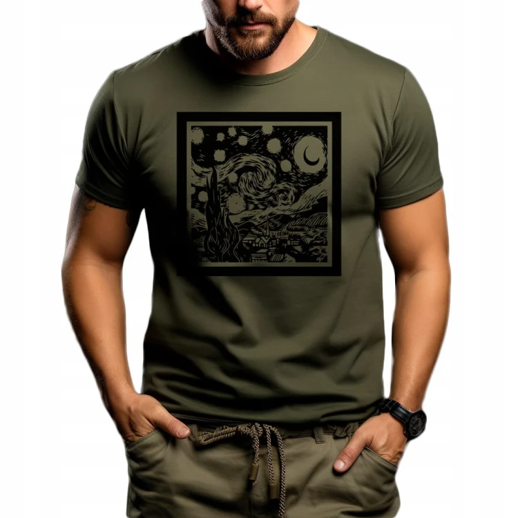 Koszulka T-shirt "Starry Night" Bawełna