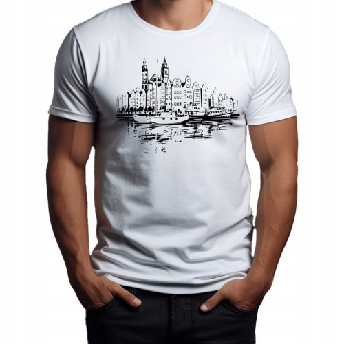 Koszulka T-shirt "miasto Gdańsk" Bawełna