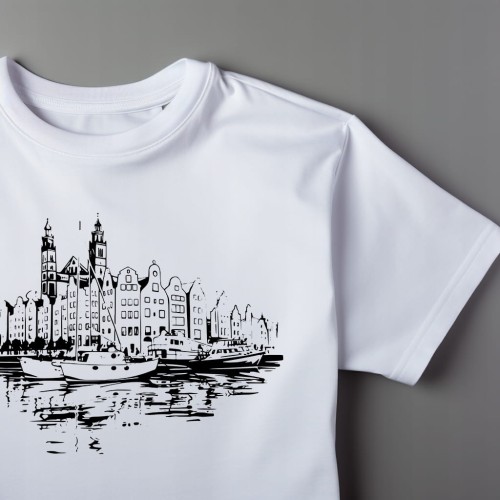 Koszulka T-shirt "miasto Gdańsk" Bawełna