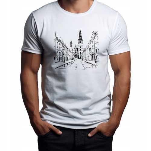 Koszulka T-shirt "OLD TOWN" Bawełna