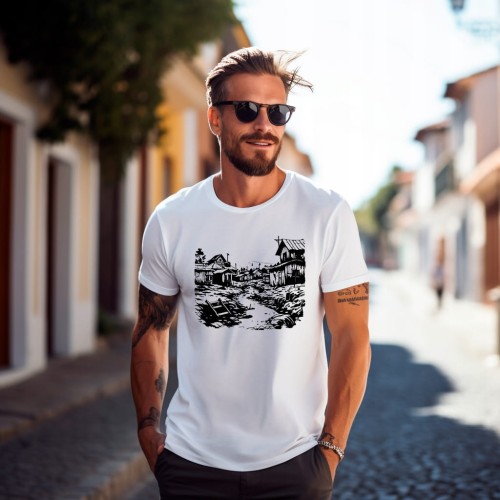 Koszulka T-shirt "MAŁE MIASTECZKO" Bawełna