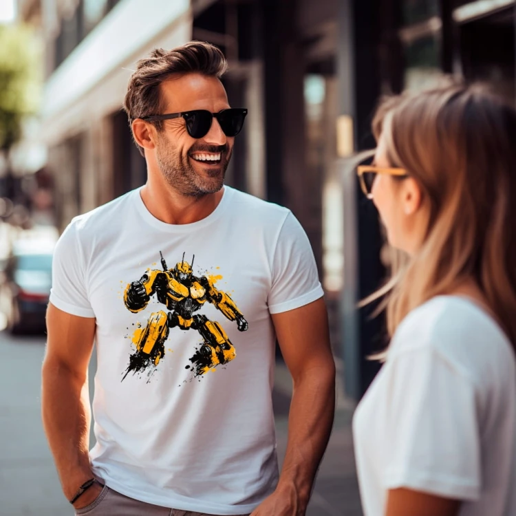 Koszulka T-Shirt ''Bumblebee z Filmu Transformers'' Bawełna