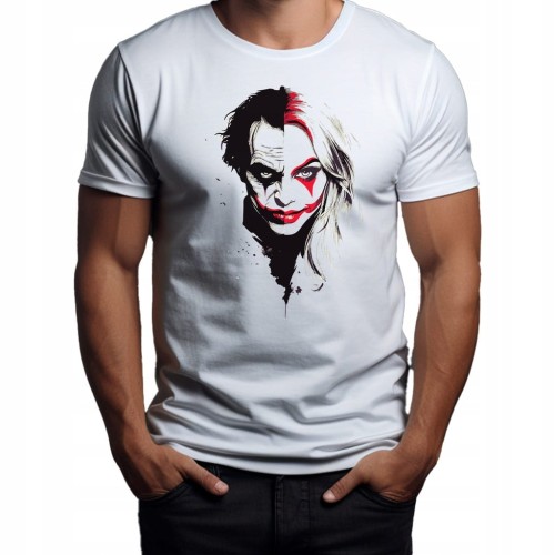 Nowoczesna Koszulka T-Shirt ''Joker i Harley Quinn '' Bawełna