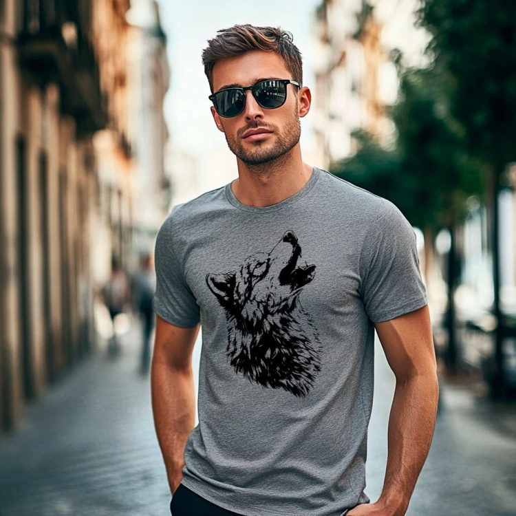 Koszulka T-shirt "Wolf" Bawełna