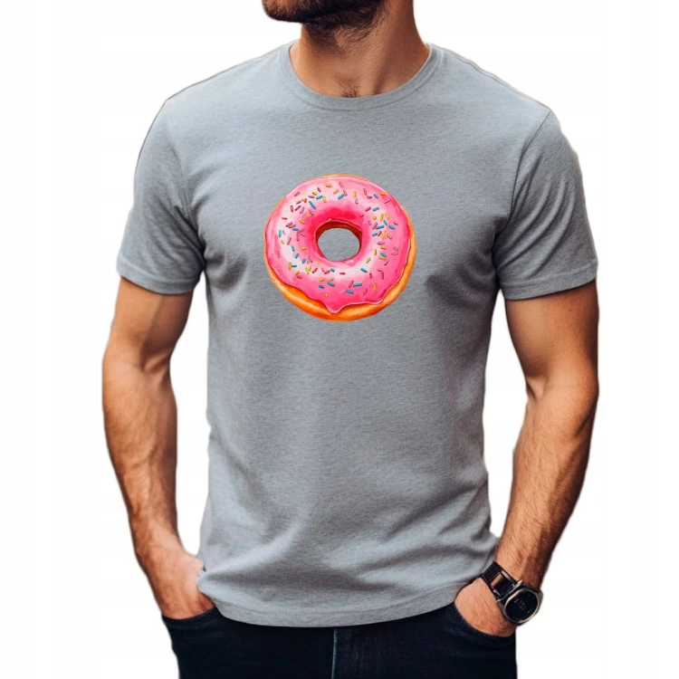 Nowoczesna Koszulka T-shirt "Pączek" Bawełna