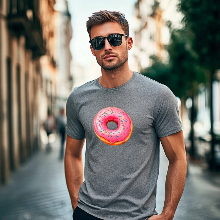Nowoczesna Koszulka T-shirt "Pączek" Bawełna