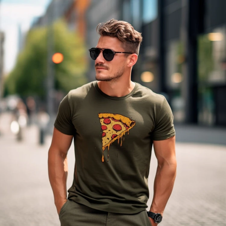 Koszulka Nowoczesna T-Shirt ''Pizza'' Bawełna