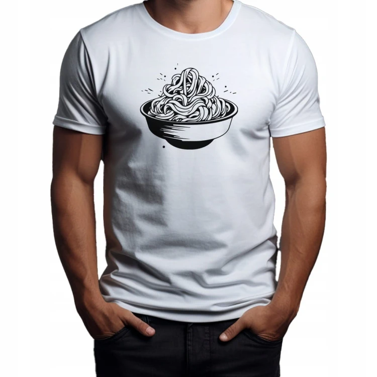 Koszulka T-shirt "Włoski Makaron" Bawełna