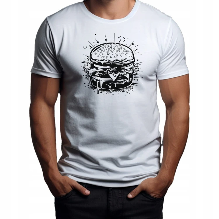 Koszulka T-shirt "Burger" Bawełna