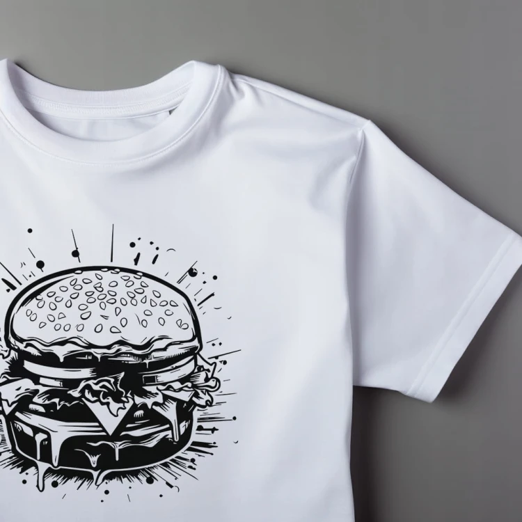 Koszulka T-shirt "Burger" Bawełna