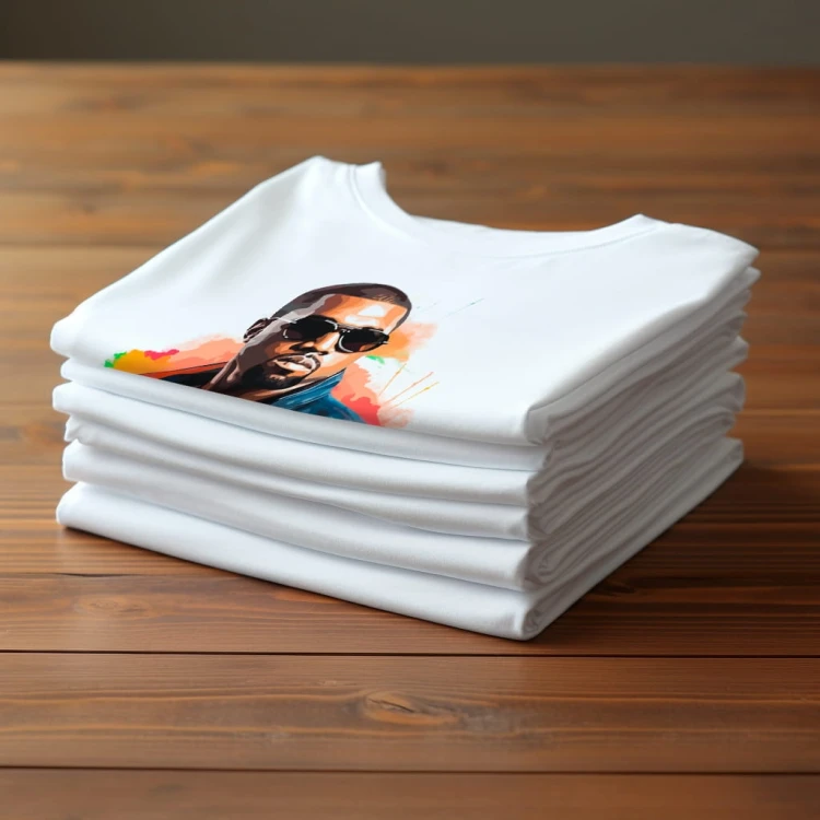 Nowoczesny T-shirt "Kanye West" Bawełna