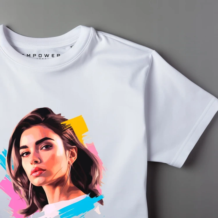 Nowoczesny T-shirt "Dua Lipa" Bawełna