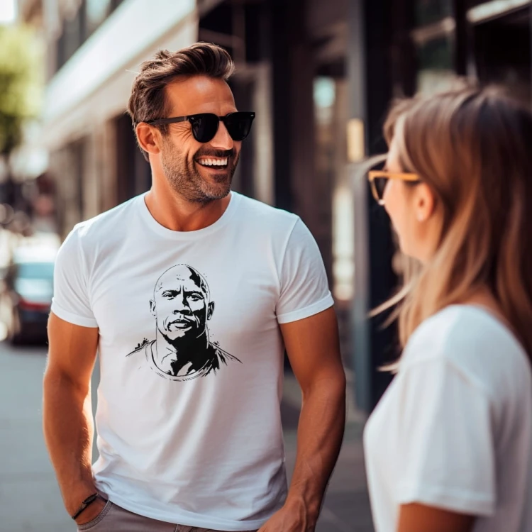 Koszulka T-shirt "Dwayne ''The Rock'' Johnson" Bawełna