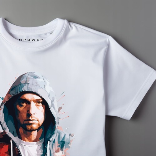 Nowoczesny T-shirt "Eminem" Bawełna