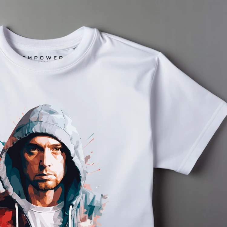 Nowoczesny T-shirt "Eminem" Bawełna