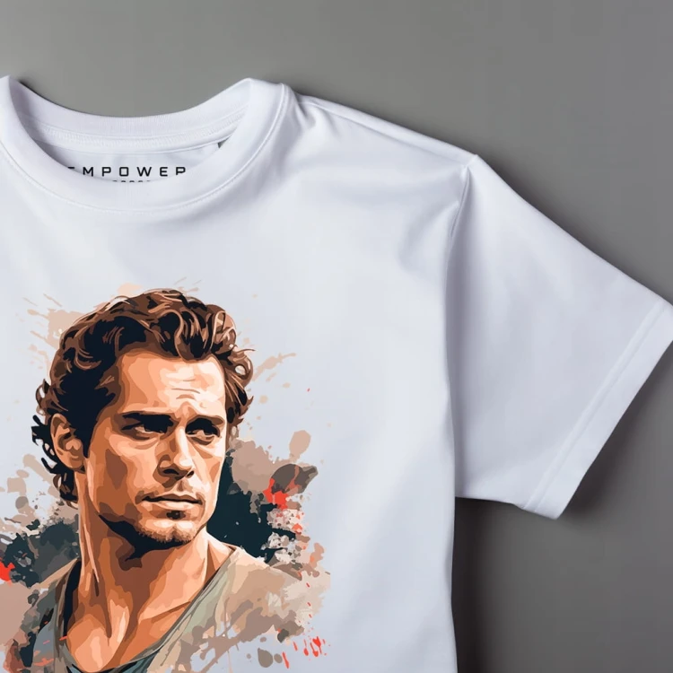 Nowoczesny T-shirt "Henry Cavill" Bawełna