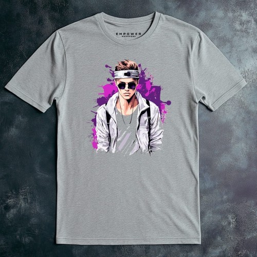 Nowoczesny T-shirt "Justin Bieber" Bawełna