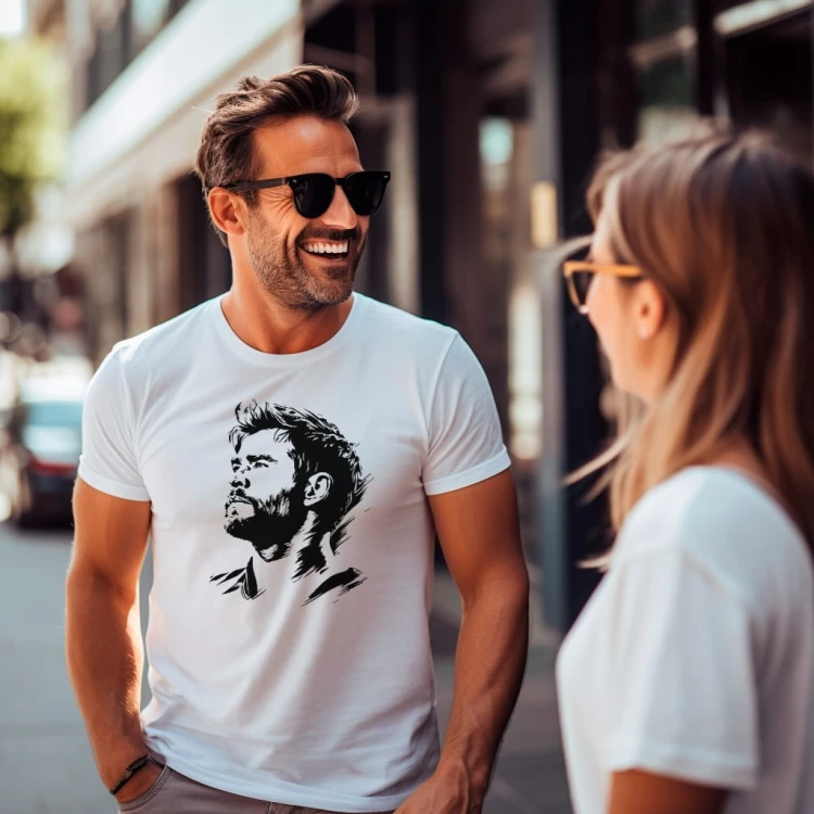 Koszulka T-shirt "Chris Hemsworth" Bawełna