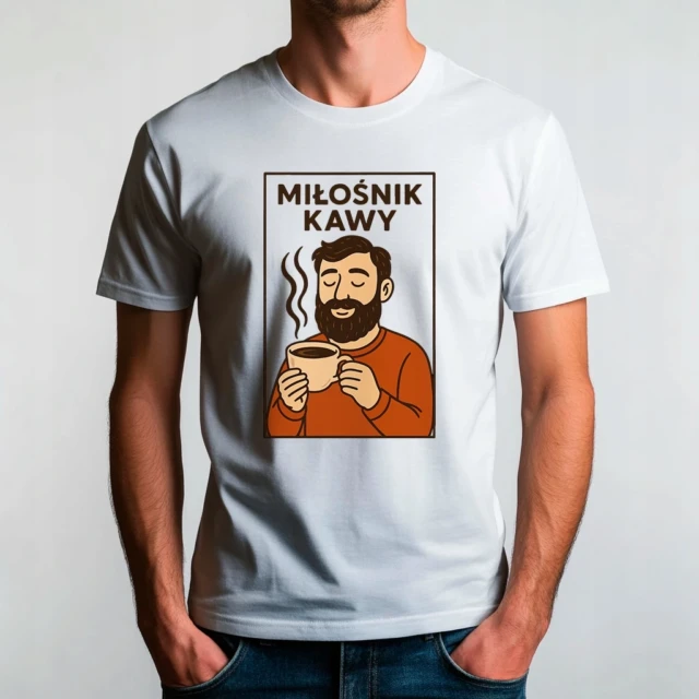 Koszulka unisex z nadrukiem Miłośnik kawy