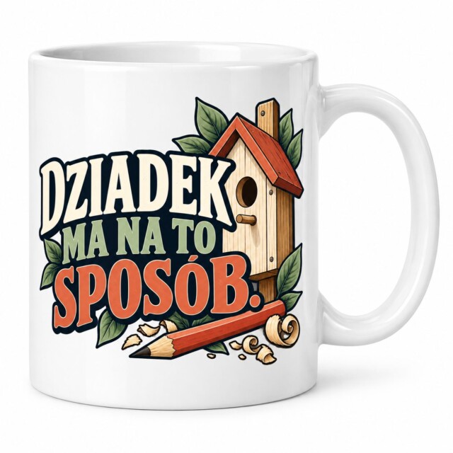 Kubek DZIADEK MA NA TO SPOSÓB biały 330 ml prezent