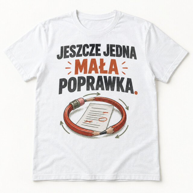 Koszulka Jeszcze jedna mała poprawka prezent grafik marketing