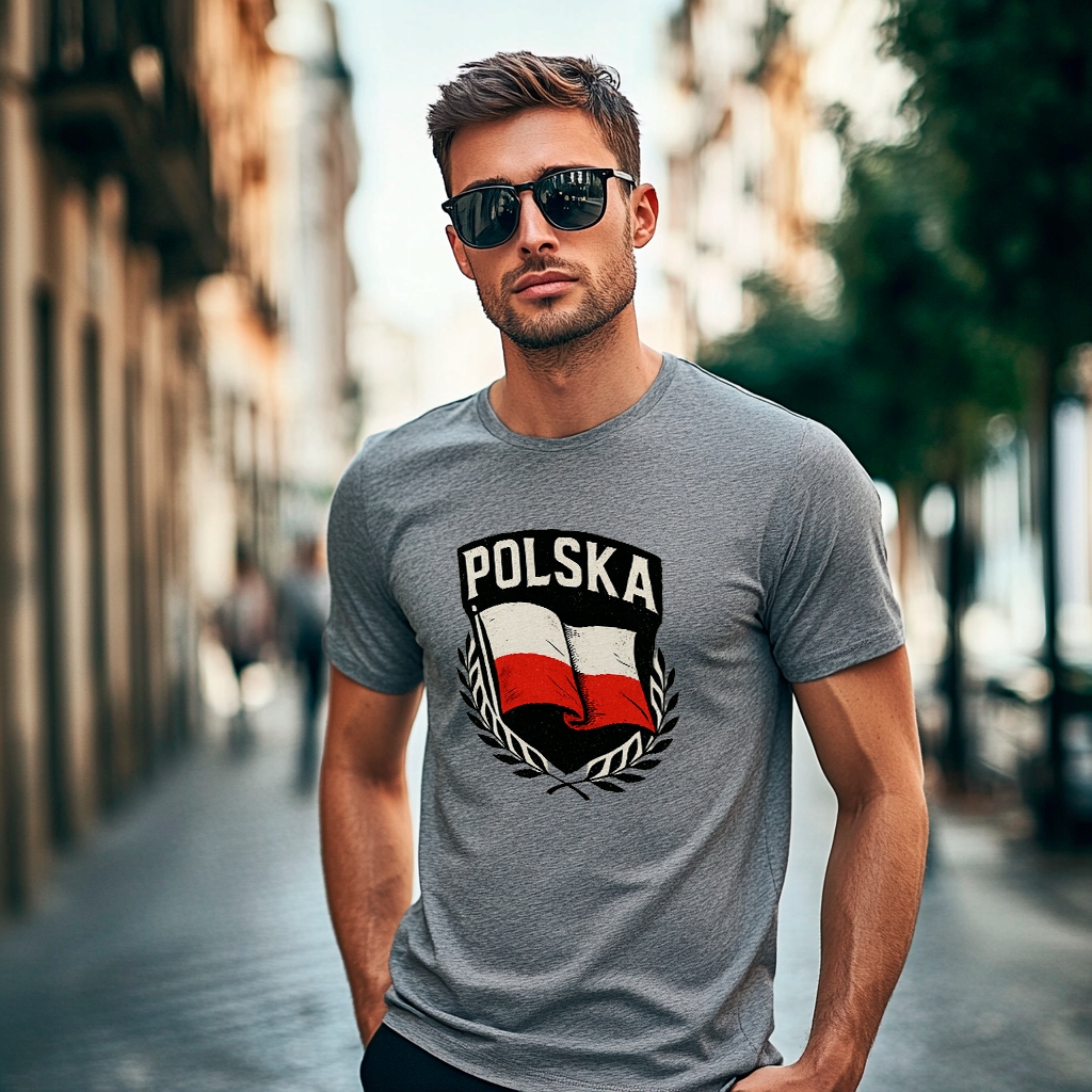 Koszulka unisex z nadrukiem Polska - obrazek 4
