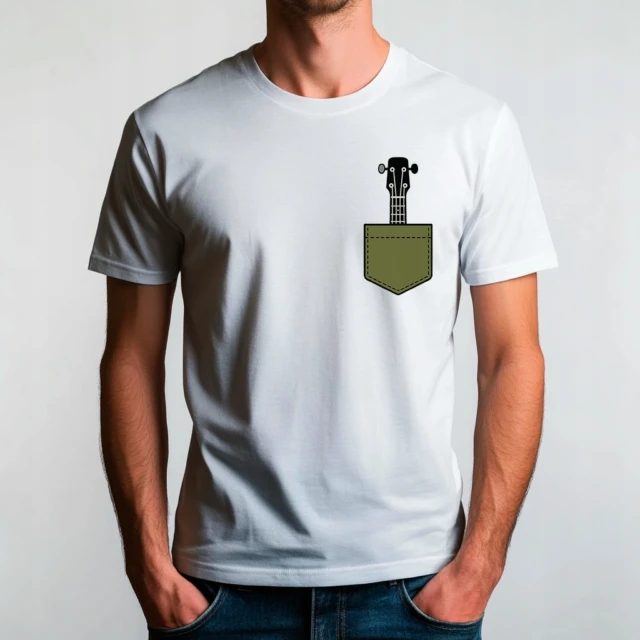 Koszulka unisex z nadrukiem Pocket Guitar