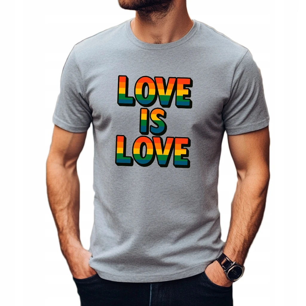 Koszulka unisex z nadrukiem Love is Love - obrazek 2