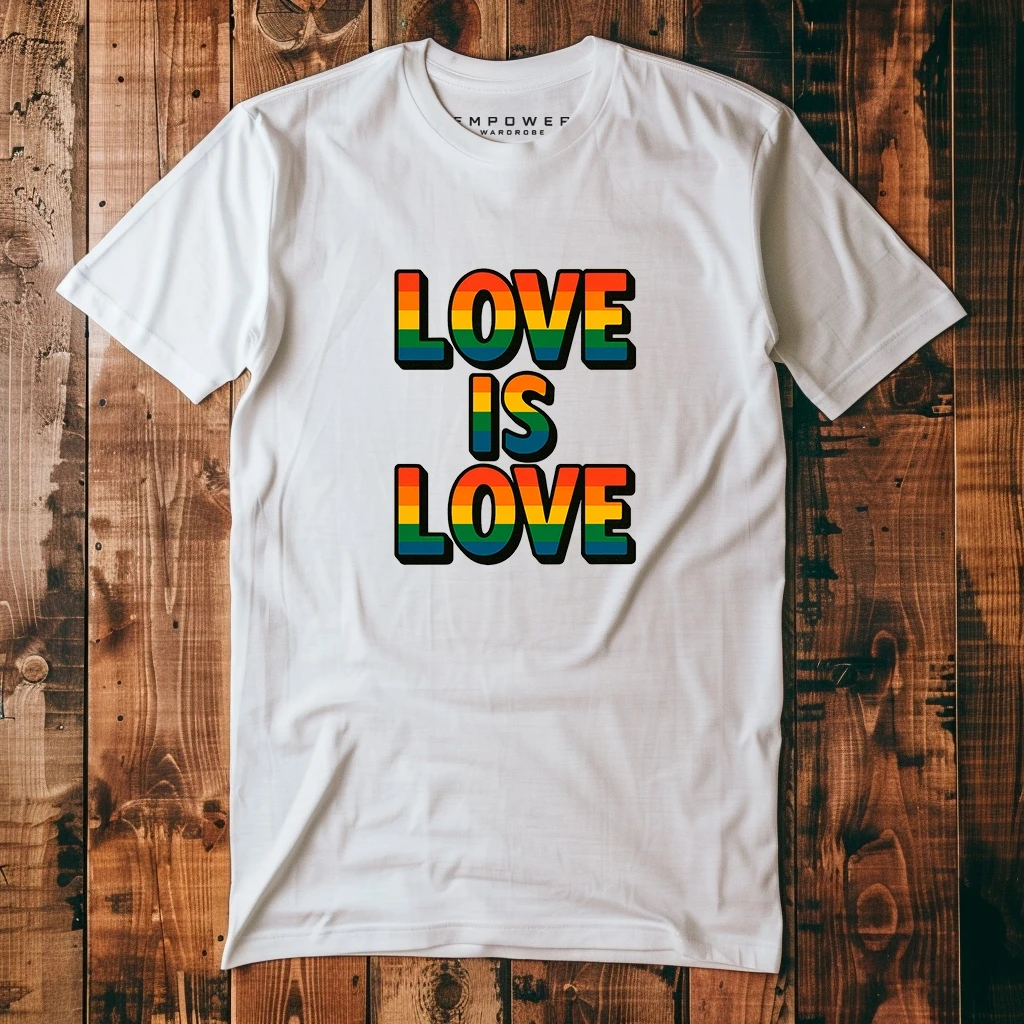 Koszulka unisex z nadrukiem Love is Love - obrazek 3
