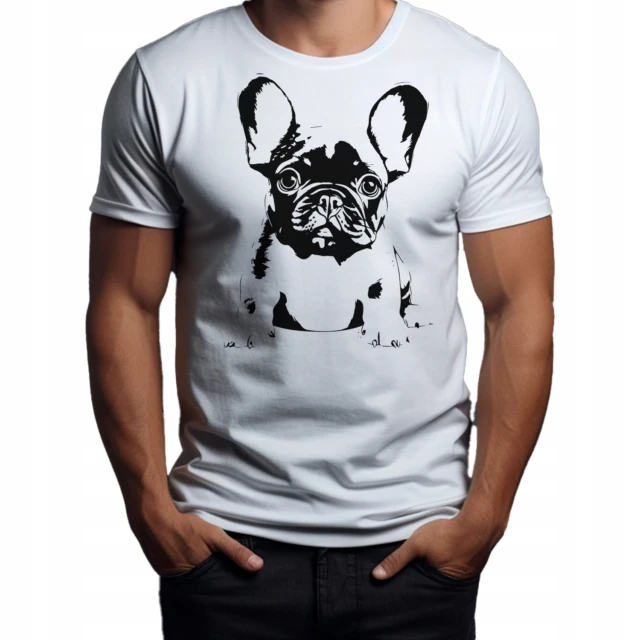 Koszulka unisex z nadrukiem Buldog Francuski