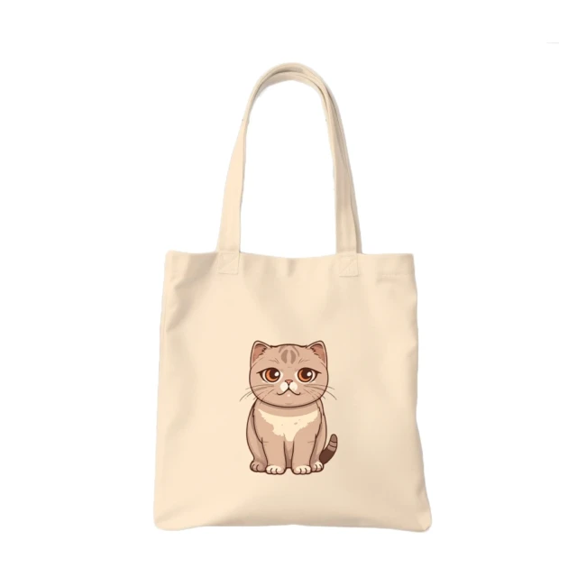 TORBA shopper "Scottish Fold cat" Bawełniana