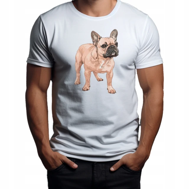 Koszulka Nowoczesna T-Shirt ''French Buldog'' Bawełna