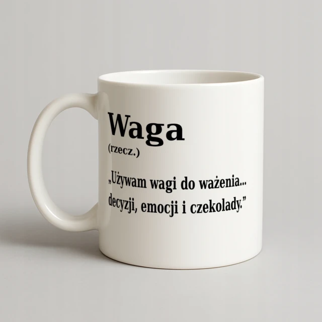 Kubek Biały z napisem - prezent dla Wagi