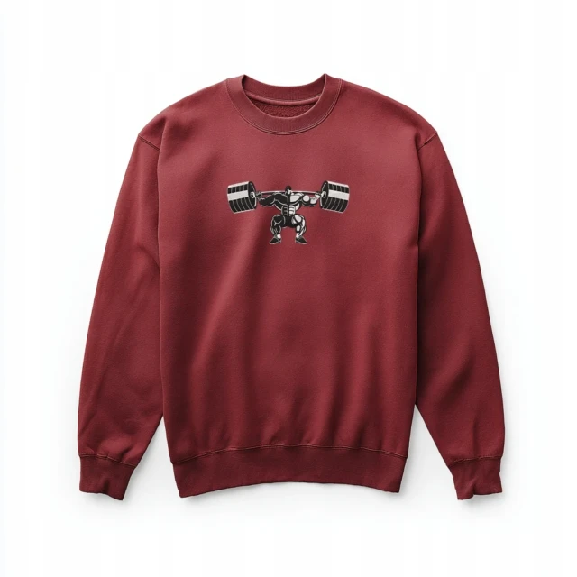 Bluza z haftem Siłacz z hantlami