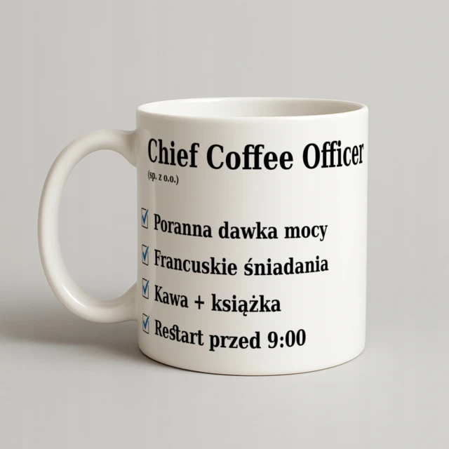 Kubek Chief Coffee Officer - idealny prezent dla taty lub dziadka