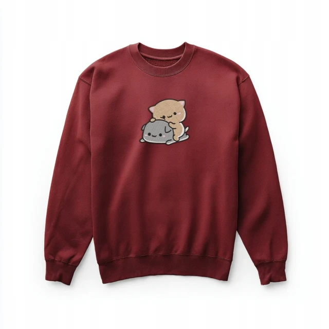 Bluza z haftem Dwa koty